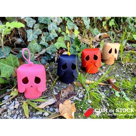 Kit Tête de Mort en Cuir – DIY Origami – Déco, Porte-Clés ou Suspension Halloween - Cuir en Stock