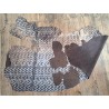 demi peau - vache - poils tachetés - chevrons - maroquinerie - vêtement - Cuir en stock