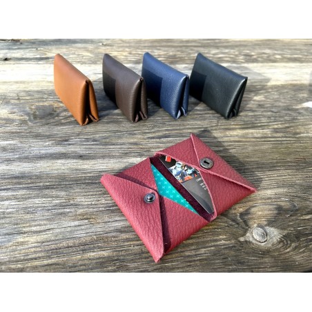 Kit DIY Porte-carte minimaliste en cuir – 7 couleurs au choix – Fabrication française - Cuir en Stock