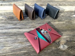 Kit DIY Porte-carte minimaliste en cuir – 7 couleurs au choix – Fabrication française - Cuir en Stock