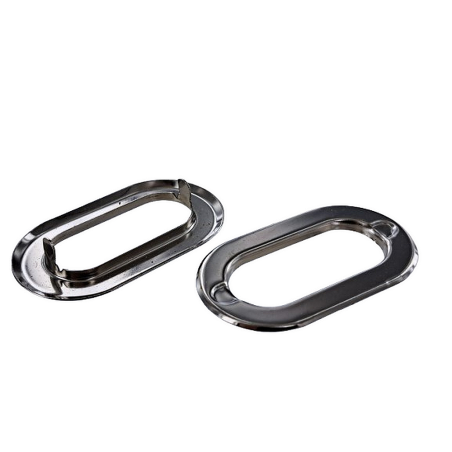 Oeillets à griffes ovales - Nickelé - 4.2 cm - Cuir en Stock