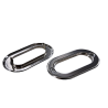 Oeillets à griffes ovales - Nickelé - 4.2 cm - Cuir en Stock