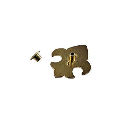 concho - fleur de lys - embellissement - maroquinerie - laiton - cuirenstock