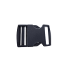 Fermoir boucle à clip réglable noir - 40mm - Cuir en Stock