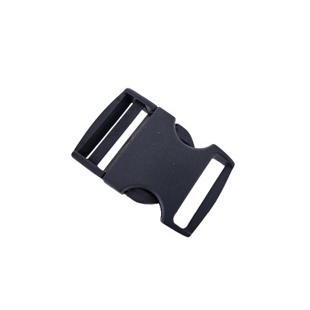 Fermoir boucle à clip réglable noir - 40mm - Cuir en stock