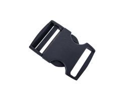 Fermoir boucle à clip réglable noir - 40mm - Cuir en stock