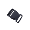 Fermoir boucle à clip réglable noir - 40mm - Cuir en stock