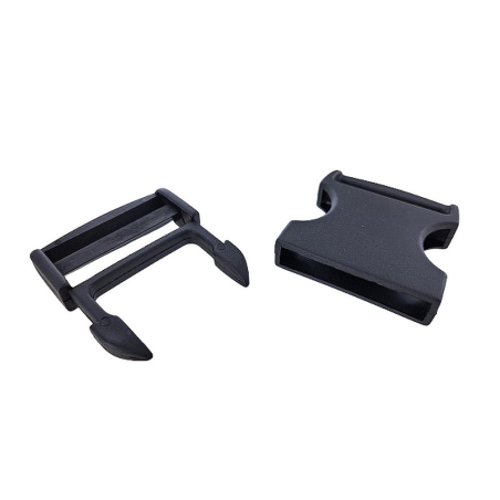 Fermoir boucle à clip réglable noir - 40mm - Cuirenstock