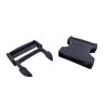 Fermoir boucle à clip réglable noir - 40mm - Cuirenstock