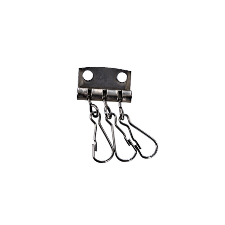 Attache porte clés - nickelé - maroquinerie - accessoires - Cuir  en stock