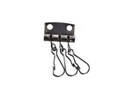 Attache porte clés - nickelé - maroquinerie - accessoires - Cuir  en stock