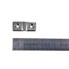 départ de poignée rectangulaire à riveter - 4 cm - nickelé - cuirenstock