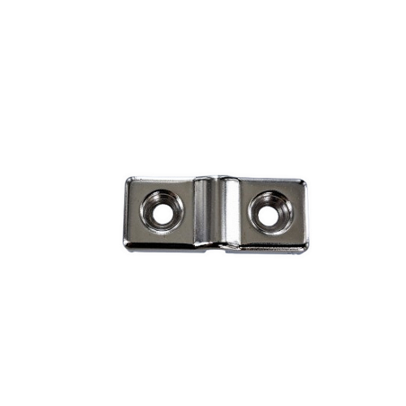 départ de poignée rectangulaire à riveter - 4 cm - nickelé - cuir en stock
