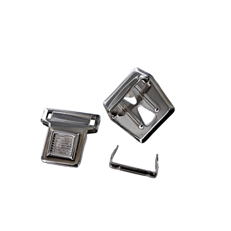 Fermoir de sac - tuck- nickelé - accessoire - maroquinerie - cuir en stcok