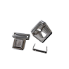 Fermoir de sac - tuck- nickelé - accessoire - maroquinerie - cuir en stcok