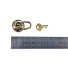 cadenas rond - fermoir - doré clair - Cuir en Stock