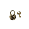 cadenas rond - fermoir - doré clair - Cuir en Stock