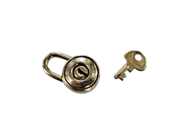 cadenas rond - fermoir - doré clair - Cuir en stock