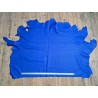 Morceau de cuir de taurillon - Bleu cyan - Cuir en Stock
