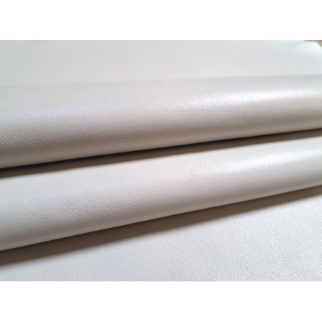 Peau de cuir de mouton - blanc cassé - maroquinerie - Cuir en Stock