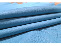 Morceau de cuir de taurillon pleine fleur - Bleu - Cuir en Stock