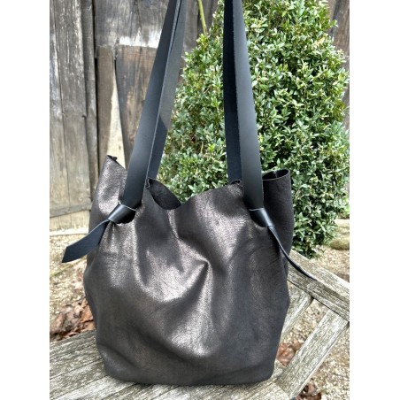 KIT DIY – Grand cabas en cuir souple à coudre main – 3 coloris au choix - Cuir en Stock