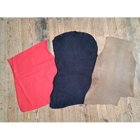 Lot de 3 peaux de cuir stretch - divers - Cuir en Stock