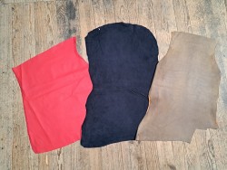 Lot de 3 peaux de cuir stretch - divers - Cuir en Stock