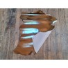 Peau de cuir de chevre métalisé effet miroir - Or blanc