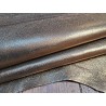 Peau de cuir de chèvre métallisé - bicolor - or/marron - Cuir en stock