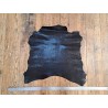 Petite chèvre motif écaille de poisson - noir - cuir en stock