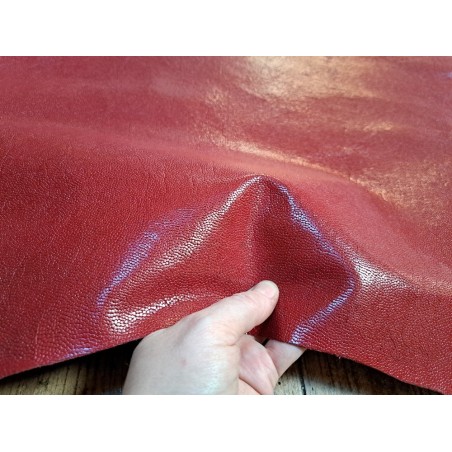 Petite chèvre - grains galuchat - rouge - Cuirenstock