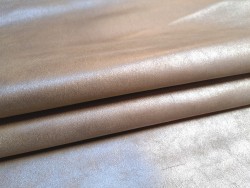 Peau de cuir de chèvre métallisé - irisée - beige - Cuir en Stock