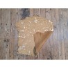 Peau de cuir de chèvre usée métallisé - beige - Cuirenstock