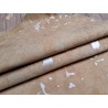 Peau de cuir de chèvre usée métallisé - beige - Cuir en Stock