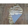 Peau de cuir de chèvre nuancée métallisée - Argent/Orange clair