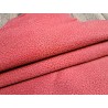 Peau de cuir de chèvre - pépites - rouge mat - Cuir en Stock