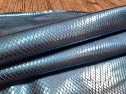 Mouton grains losanges - relief métallisés - Bleu/Rose - cuiresntock
