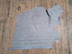 Demi-peau de cuir de vache grainée - Gris béton - maroquinerie - cuir en stock
