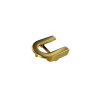 boucle à crochet - bouton de col - laiton - 15mm -Cuir en stock