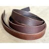 Lot de 3 bandes de cuir tannage végétal – Brun/Marron – Cuir européen recyclé | Cuir en Stock