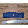 Morceau de cuir de crocodile nubuck - Bleu - Cuir en Stock