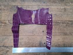 Peau de crocodile - Lilas - Cuir en Stock