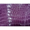 Peau de crocodile - Lilas - Cuir en Stock