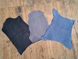 Lot de 3 peaux de cuir stretch - divers - Cuir en Stock