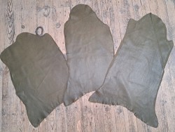 3 peaux de cuir stretch identiques - Olive - Bonne affaire