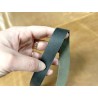 Bande de cuir souple double croupon velours vert army - Cuir en Stock