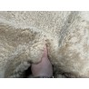 Peau de mouton lainée frisée beige – Dos velours – Qualité italienne – Série limitée - Cuir en Stock