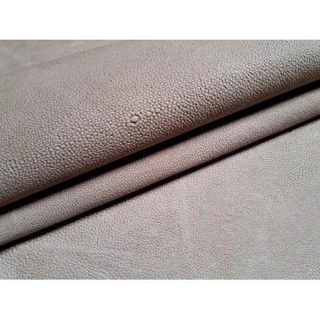 Demi-peau de cuir de veau grain effet galuchat  - Beige- cuirenstock