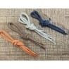 Lot de 4 paires de lacets plat coton tricoté - différent coloris - bonnes affaires - cuir en stock
